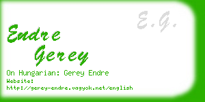 endre gerey business card